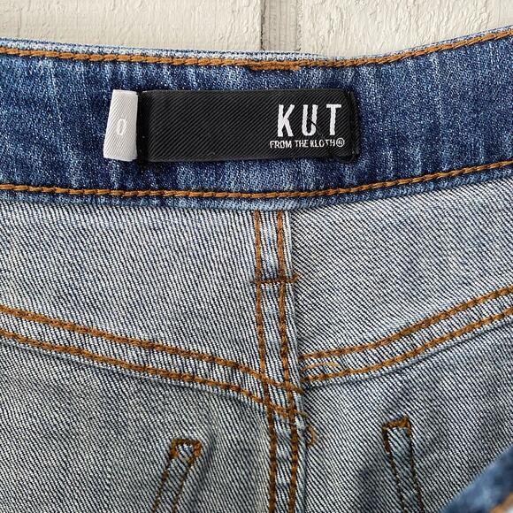 Kut from Kloth Connie Denim Fray Hem Skirt - Picture 3 of 6